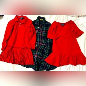 Bundle of 3 beautiful dresses Polo Ralph Lauren size 4t new condition